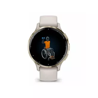 Garmin Venu® 3S, Rozsdamentes acél lunetta Soft Gold, elefántcsont tok, szilikon szíj Garmin Venu® 3S, Rozsdamentes acél lunetta Soft Gold, elefántcsont tok, szilikon szíj