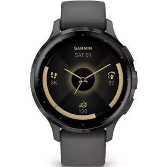 Garmin Venu® 3S, Slate/Szürke, Szilikon szíj