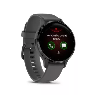 Garmin Venu® 3S, Slate/Szürke, Szilikon szíj