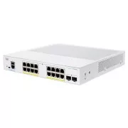 Cisco switch CBS350-16FP-2G, 16xGbE RJ45, 2xSFP, ventilátor nélküli, PoE , 240W