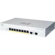 Cisco CBS220-8P-E-2G switch (8xGbE, 2xSFP, 8xPoE , 65W, ventilátor nélküli)