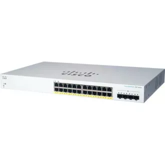 Cisco CBS220-24P-4X switch (24xGbE, 4xSFP , 24xPoE , 195W)