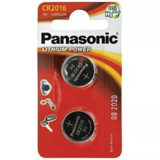 PANASONIC lítium elem (gombos) CR-2016EL / 2B 3V (buborékfólia 2db)