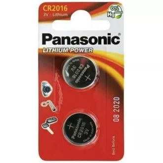 PANASONIC lítium elem (gombos) CR-2016EL / 2B 3V (buborékfólia 2db)