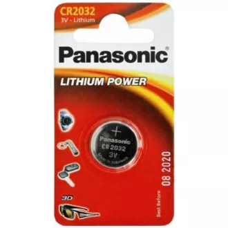PANASONIC lítium elem (gombos) CR-2032EL / 2B 3V (buborékfólia 2db)