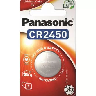 PANASONIC lítium elem (gombos) CR-2450EL / 1B 3V (bliszter 1db)