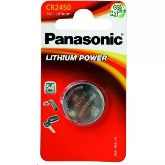 PANASONIC lítium elem (gombos) CR-2450EL / 1B 3V (bliszter 1db)