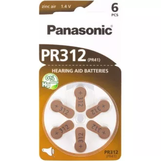 PANASONIC Cink levegő akkumulátor PR-312 (41) / 6LB AA 1, 2V (bliszter 6db)
