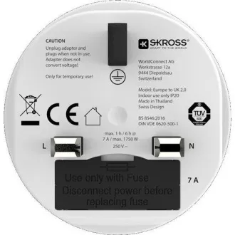 SKROSS Travel Adapter UK az Egyesült Királyságban való használatra, G típus SKROSS Travel Adapter UK az Egyesült Királyságban való használatra, G típus