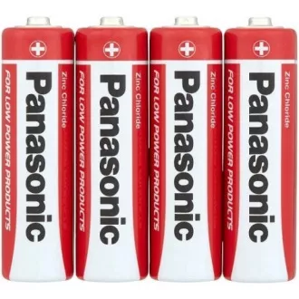 PANASONIC cink-szén akkumulátorok vörös cink R6RZ / 4P AA 1,5 V (zsugorodás 4db)