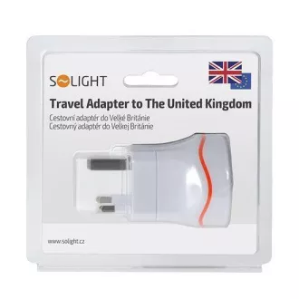 Solight utazási adapter az Egyesült Királyságban való használatra, G típus