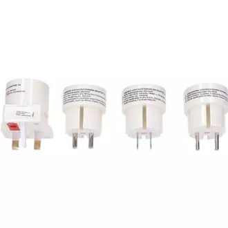 Solight utazási adapter, összecsukható, fehér