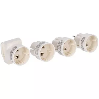 Solight utazási adapter, összecsukható, fehér