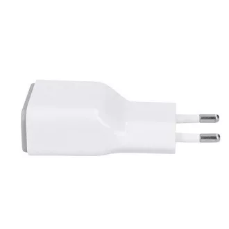 Solight USB töltőadapter, gyorstöltés: 1x USB Qualcomm, 5V2A / 9V1.5A / 12V1A, AC 230V, fehér-szürke