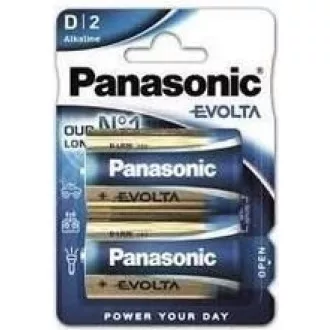 PANASONIC alkáli elemek EVOLTA Platinum LR20EGE / 2BP D 1,5V (buborékfólia 2db)