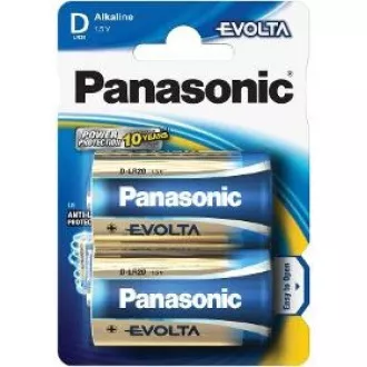 PANASONIC alkáli elemek EVOLTA Platinum LR20EGE / 2BP D 1,5V (buborékfólia 2db)