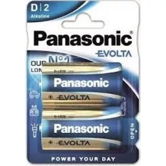 PANASONIC alkáli elemek EVOLTA Platinum LR20EGE / 2BP D 1,5V (buborékfólia 2db)