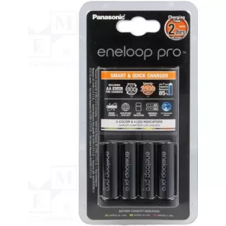 PANASONIC NAB. KJ55HCD40E 4xAA ENELOOP PRO N, 2500 mAh AA/AAA-hoz (Blistr 4db   töltő)