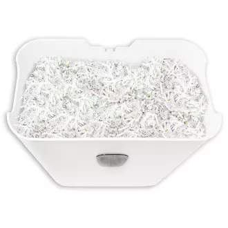 DESQ iratmegsemmisítő, 4 x 38 mm, 15l, keresztvágás, fehér