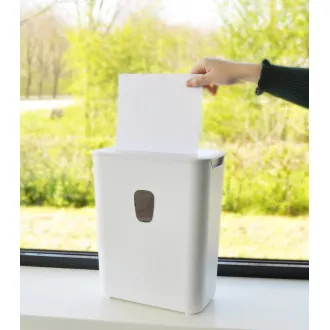 DESQ iratmegsemmisítő, 4 x 38 mm, 15l, keresztvágás, fehér