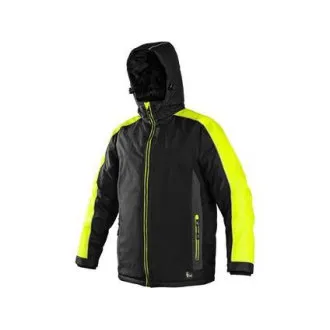 CXS BRIGHTON kabát, téli, férfi, fekete-sárga, 3XL-es méret CXS BRIGHTON kabát, téli, férfi, fekete-sárga, 3XL-es méret
