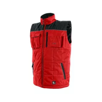 Férfi téli mellény SEATTLE, piros-fekete, 3XL-es méret