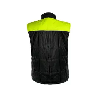 Férfi téli mellény SEATTLE, polár, fekete-sárga, 2XL-es méret