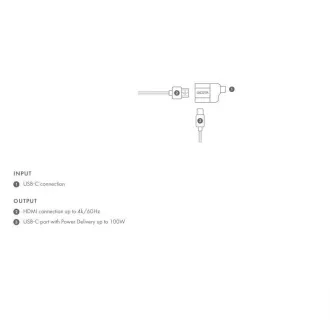 DICOTA USB-C HDMI mini adapter PD-vel (4k/100W) DICOTA USB-C HDMI mini adapter PD-vel (4k/100W)