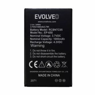 EVOLVEO eredeti 1000 mAh akkumulátor EasyPhone XG készülékhez EVOLVEO eredeti 1000 mAh akkumulátor EasyPhone XG készülékhez