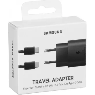 Samsung utazási töltő EP-TA800XWE, Quickcharge 25W, USB-C csatlakozó, fehér