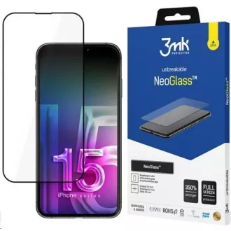 3mk NeoGlass fekete Apple iPhone 15 Pro készülékhez