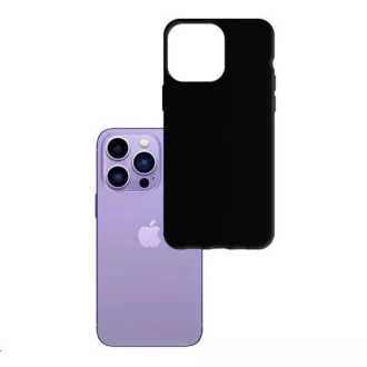 3mk Védőborítás matt tok Apple iPhone 15 Pro készülékhez, Fekete