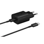 Samsung hálózati töltő EP-TA800EBE   kábel EP-DG980BBE USB-C, 25W, fekete, (ömlesztve)