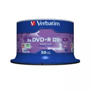 VERBATIM DVD + R (50-es csomag) / Duplarétegű / Orsó / 8X 8,5 GB Matt ezüst