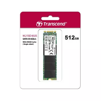 TRANSCEND SSD MTS832S, egyoldalas, 512 GB, M.2 2280, SATA B M kulcs, TLC