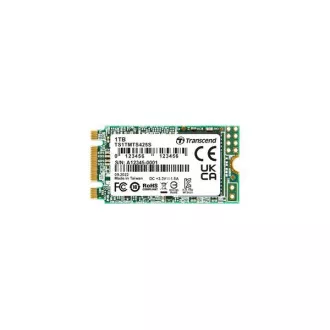 TRANSCEND SSD 425S 1TB, M.2 2242 SSD, SATA3 B M kulcs, TLC TRANSCEND SSD 425S 1TB, M.2 2242 SSD, SATA3 B M kulcs, TLC