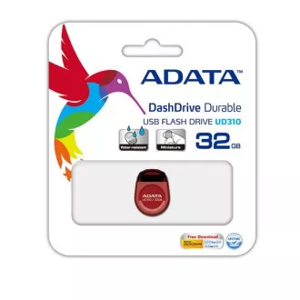 ADATA Flash Disk 32 GB UD310, USB 2.0 Dash Drive Tartós, piros ADATA Flash Disk 32 GB UD310, USB 2.0 Dash Drive Tartós, piros