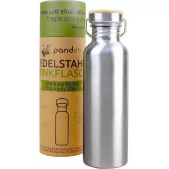 Pandoo Rozsdamentes acél vizes palack bambusz fedéllel 750 ml