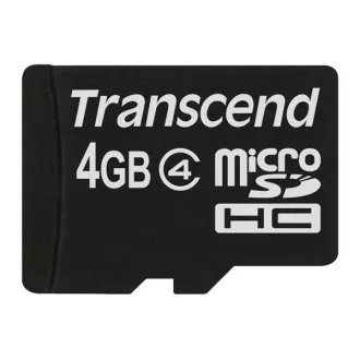 TRANSCEND MicroSDHC kártya 4GB Class 4, adapter nélkül