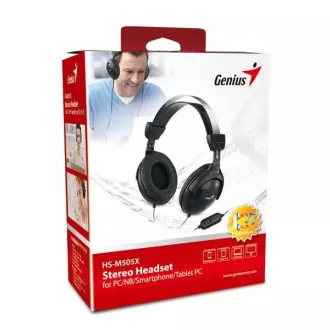 GENIUS fejhallgató mikrofonnal HS-M505X, single jack
