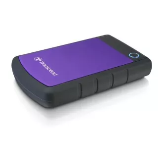 TRANSCEND Külső merevlemez USB 3.1 StoreJet 25H3P, 2TB, lila (ütésálló)
