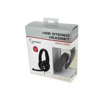 GEMBIRD fejhallgató mikrofonnal MHS-U-001 Gaming, fekete, USB