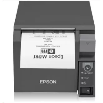 EPSON TM-T70II pénztárgép nyomtató, USB + soros, fekete, vágó, tápegységgel