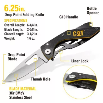 Caterpillar Multifunkciós ajándékkészlet, 2 kés és kulcstartó CT240125