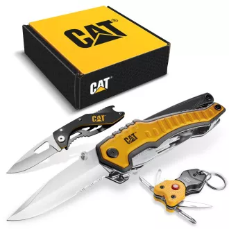 Caterpillar Multifunkciós ajándékkészlet, 2 kés és kulcstartó CT240125