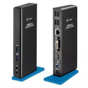 i-tec USB 3.0 Dual Video DVI HDMI dokkoló állomás   Glan   Audio   USB 3.0 Hub