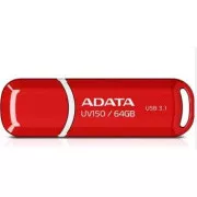 ADATA Flash Disk 64 GB UV150, USB 3.1 Dash Drive (R: 90 / W: 20 MB / s) piros