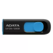 ADATA Flash Disk 128 GB UV128, USB 3.1 Dash Drive (R: 90 / W: 40 MB / s) fekete / kék