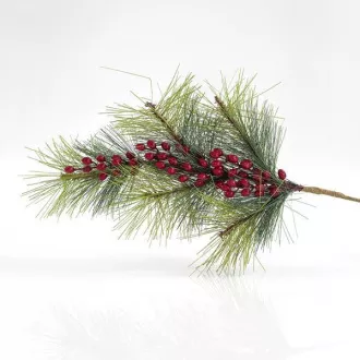 Eurolamp karácsonyi dekoráció fenyőág bogyós gyümölcsökkel, 76 cm, 1 db Eurolamp karácsonyi dekoráció fenyőág bogyós gyümölcsökkel, 76 cm, 1 db
