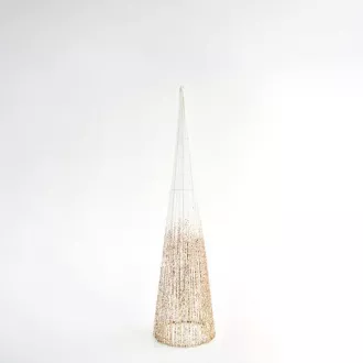 Eurolamp fa kúp dísz, fehér csillogás, 20 x 80 cm, 1 db